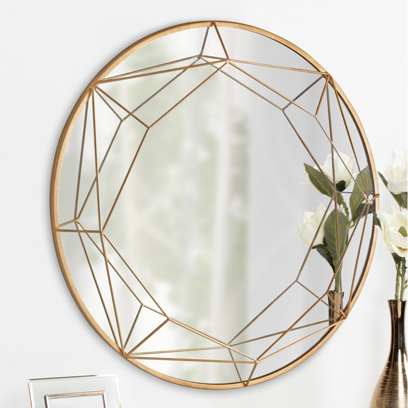 Everly Quinn Winfred Round Metal Wall Mirror & Reviews Wayfair